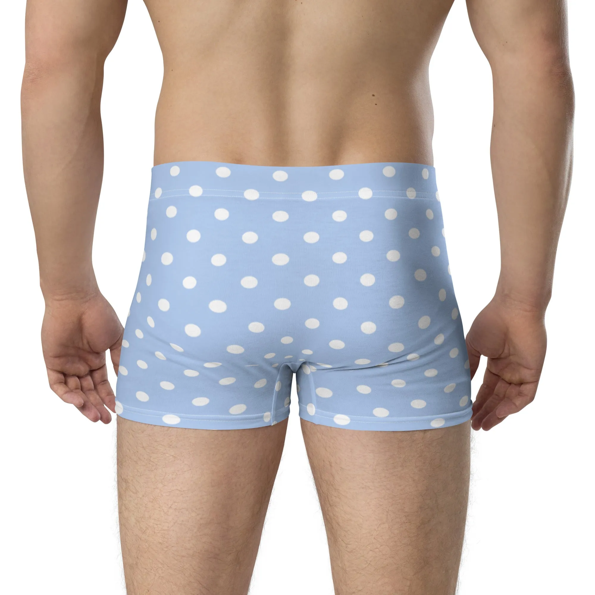 Sky blue polka dot boxers men’s