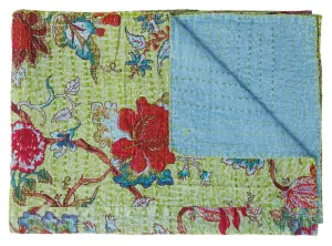 Taj Hotel Home Decor Kantha Cotton Throw | 50"x70" | 5