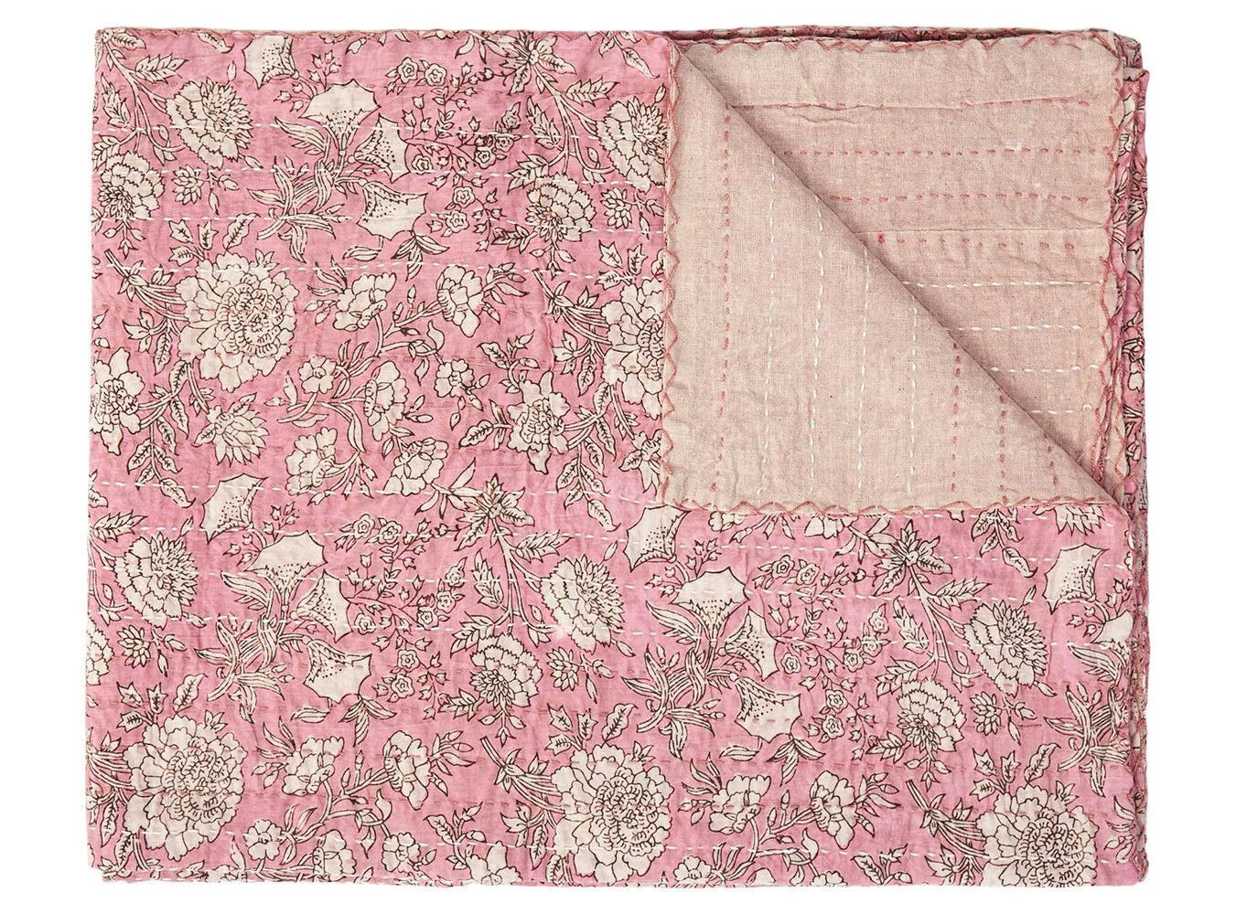 Taj Hotel Home Decor Kantha Cotton Throw | 50"x70" | 5