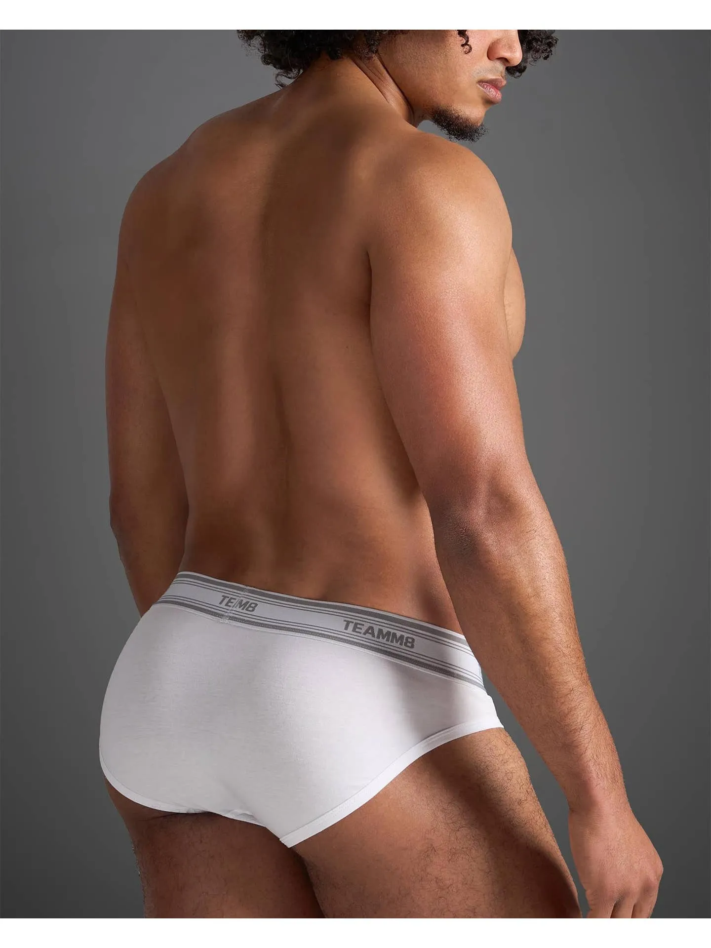 TEAMM8 New Classic Cotton Brief - White