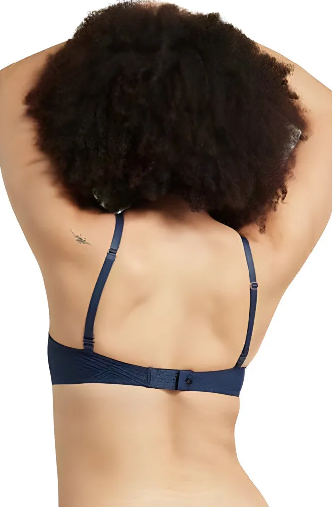 The Sheer Deco Lift Balcony Bra Navy Up to GG Cup